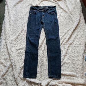 C'est Toi Classic Blue Straight Leg Stretch Jeans Size 7 Western Cowgirl